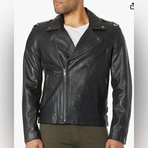 NWT Blank NYC 100% Leather Men’s Black Motorcycle Jacket Size L